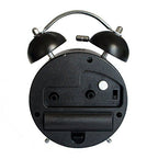 Close-up of the extremely silent metal twin bell mechanism.