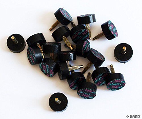 ® A pack of Ladies Round High Shoe Repair Heel Tips - Assorted Sizes, 20 Pairs per pack (A601 12mm diameter)