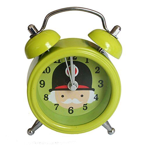 Soldier Guard Extremely Silent Metal Twin Bell Alarm Clock Assorted Colours And Sizes
