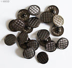 4-part Decorative Top Press Stud Buttons 17mm Assorted Designs - 20 Sets (PBDCR06 Dark Copper)