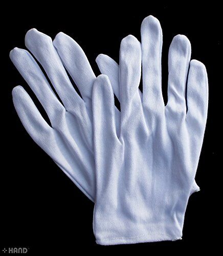 Close-up of lightweight terylene and cotton gloves