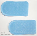 Close-up of silicone heel lift showing texture and layers