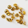 Pack of 60 gold press studs in 10mm size for sewing