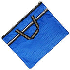 A4 zip file bag with hexagon pattern in assorted colours.