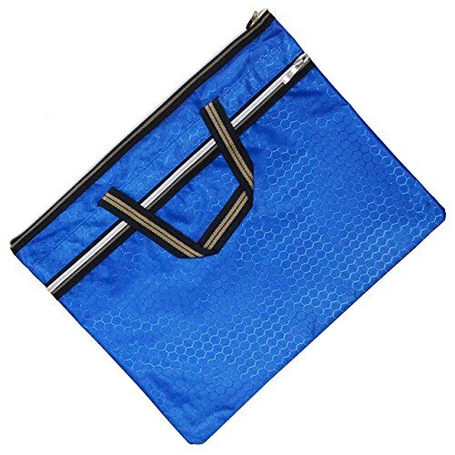 A4 zip file bag with hexagon pattern in assorted colours.