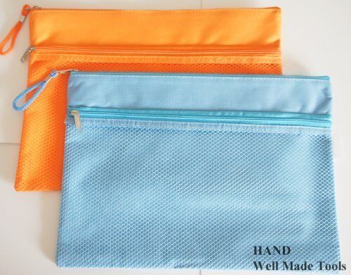 Two A4 fabric tool bags in vibrant colours, ideal for stationery.