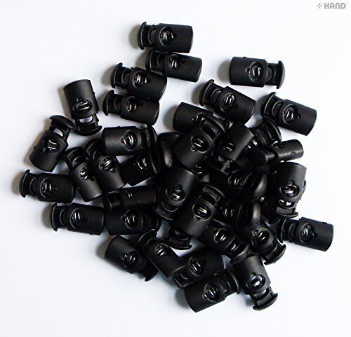 Pack of 40 oval plastic toggle spring stop cord locks