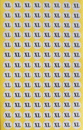 Sheet of XL round stickers for garment labelling