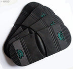 Close-up of the large rubber heel pad showing texture
