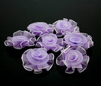 Organza Flower Sew On Trims, Embellishments 30 mm Pack of 10 Lilac