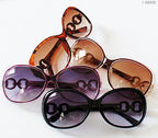 Close-up of the first pair of ladies sunglasses in vibrant colour.