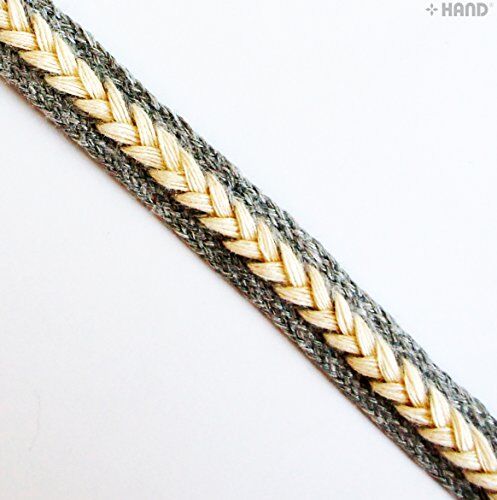 Assorted colours of 100% cotton trim displayed on a roll