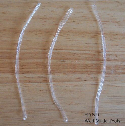 Clear stretchy hangtag string displayed on a white background.