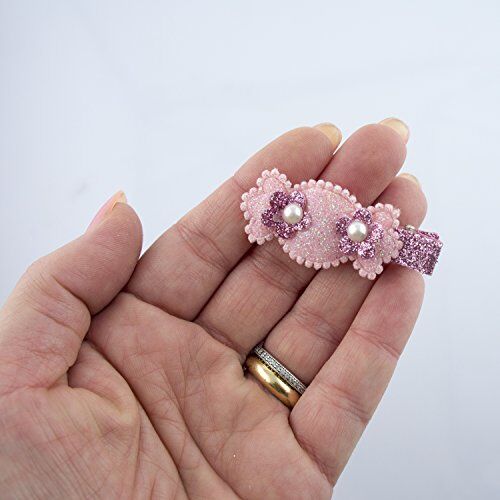 Close-up of colourful glittery hairclip barrette