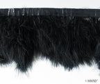 GS Fascinators, Hats, Goose Feather Fringe Trim 15cmW - 1 meter (GS01 Black)