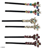 CHP Beautiful Shiny Diamante Crystal Assorted Designs and Colours Hair Pins for All Ages - Pack of 3 Pairs (CHP01)