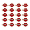Pack of 20 red hot lips embellishments for crafts