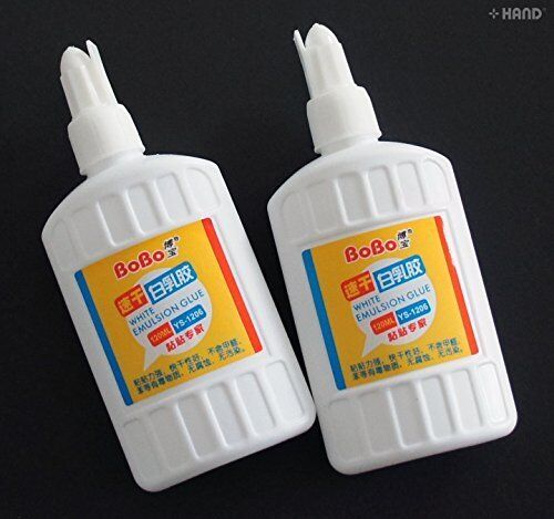 Two bottles of 120 ml quick drying washable PVA glue
