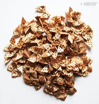Pack of approximately 200 small brown ribbon bows with black dots.