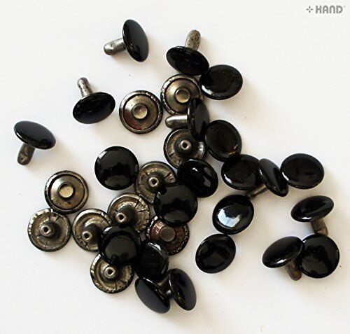 Sewing project using 12 mm flat black press studs