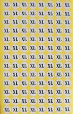Size"XL" Round Stickers, Garments, Hanger- 1cm Diameter, 10 Sheets - 200 Stickers/Sheet