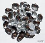 Crystal white oval hotfix rhinestone gems in a pack