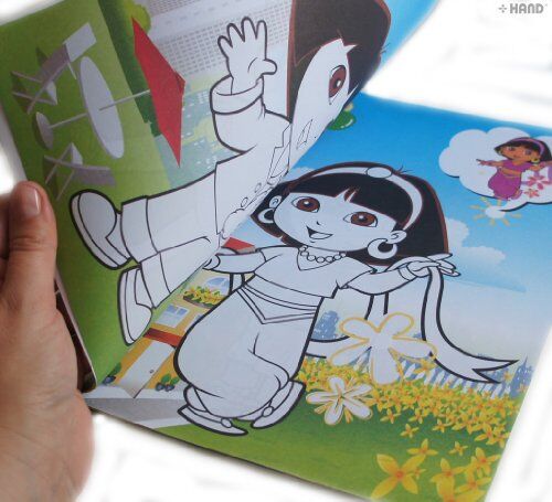 Childrens Cartoon Colouring and Sticker Books - Pack of 2 (Girls)