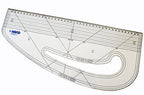 Clear Perspex pattern marking ruler measuring 45 cm.