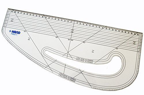 Clear Perspex pattern marking ruler measuring 45 cm.