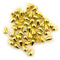 Pack of 50 gold tone plastic cord fastener ends