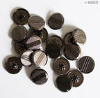 4-part Decorative Top Press Stud Buttons 17mm Assorted Designs - 20 Sets (PBDCS07 Dark Copper)