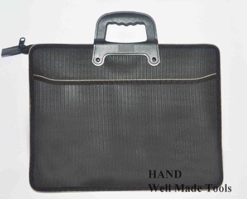 No.9916 portfolio in a stylish design, open to show interior storage space.