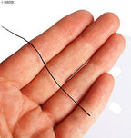 Close-up of top stitching polyester thread spool in black.
