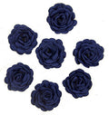 Pack of deep blue flower sew on trims for crafts and clothing.