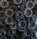 203 4-part Plain Flat Top Press Stud Buttons 12.5mm (203 Silver - appx 220g)