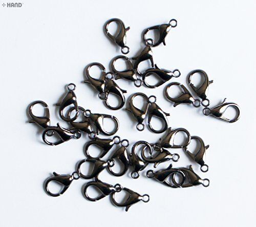 Jewellery Parts DIY Necklace Bracelet Keyring Lobster Claw Clasps - pack of 30 (504-2 Dark Copper 18mm)