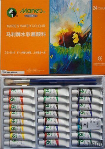 Maries assorted watercolour paints set of 24 in vibrant colours