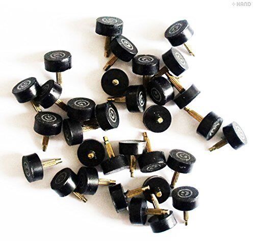 Pack of ladies round high shoe repair heel tips in 14mm size.