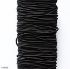 Unwound section of white woven elastic for sewing