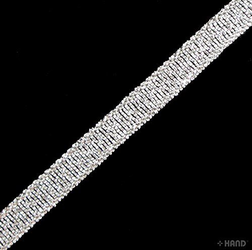 1 Roll appx 22m Gold/Silver Glitter Metallic Ribbon - Assorted Width (FS02 8mm Silver Sheer)