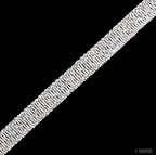 1 Roll appx 22m Gold/Silver Glitter Metallic Ribbon - Assorted Width (FS02 8mm Silver Sheer)