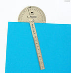 Close-up of the rotating mechanism on the stainless steel protractor.