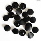 4-part Decorative Top Press Stud Buttons 17mm Assorted Designs - 20 Sets (PBBS03 Black)
