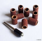 Set of 10 drum sanding bands in various grits