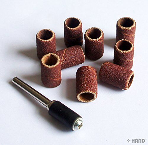 Set of 10 drum sanding bands in various grits