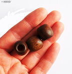 Brown Wooden Jewellery Craft Beads - Assorted Sizes (Size 2 16x17mm - 50 a pack - 79.5g)