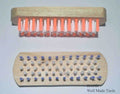 Professional garment brush with a wooden handle for clothes care