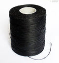 Black 210D flat braided waxed string coiled neatly