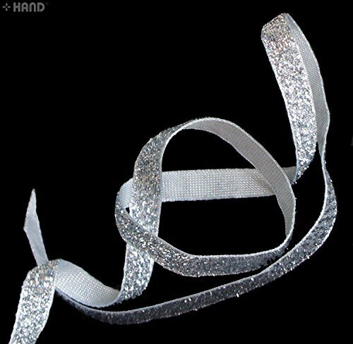 Assorted metallic ribbons arranged for display