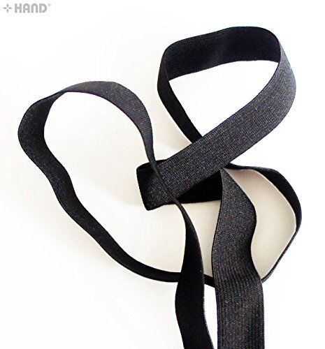 Off White Flat Smooth Knitted Wide Waistband Underwear Elastic - Assorted Width - 10 metres (A15 - 15mm Black)